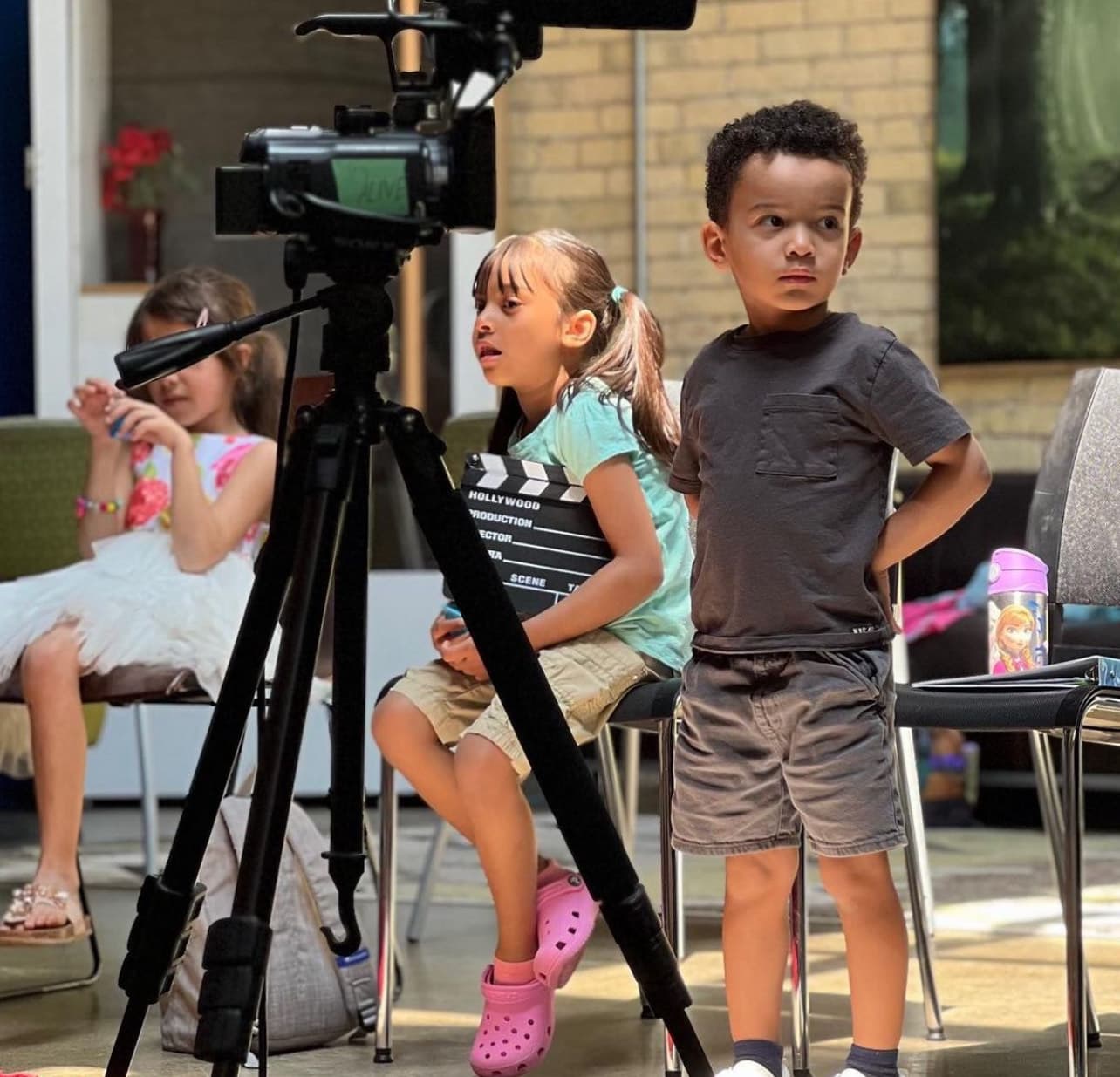 Kids acting class background